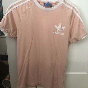 Adidas 3 Stripes Tee - baby pink